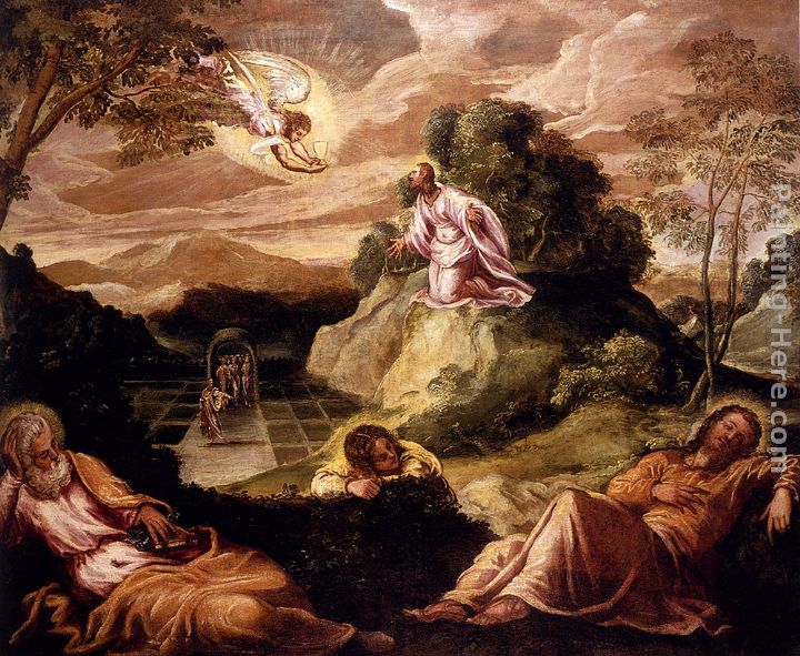 Agony In The Garden painting - Jacopo Robusti Tintoretto Agony In The Garden art painting